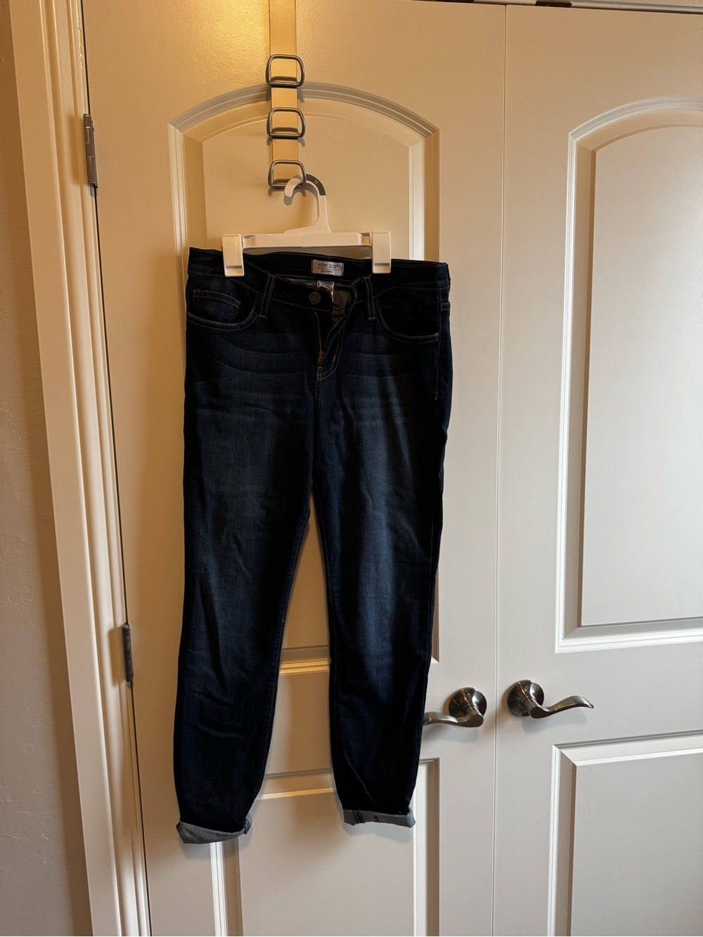 Dark Blue Judy Blue Slim Straight Jeans